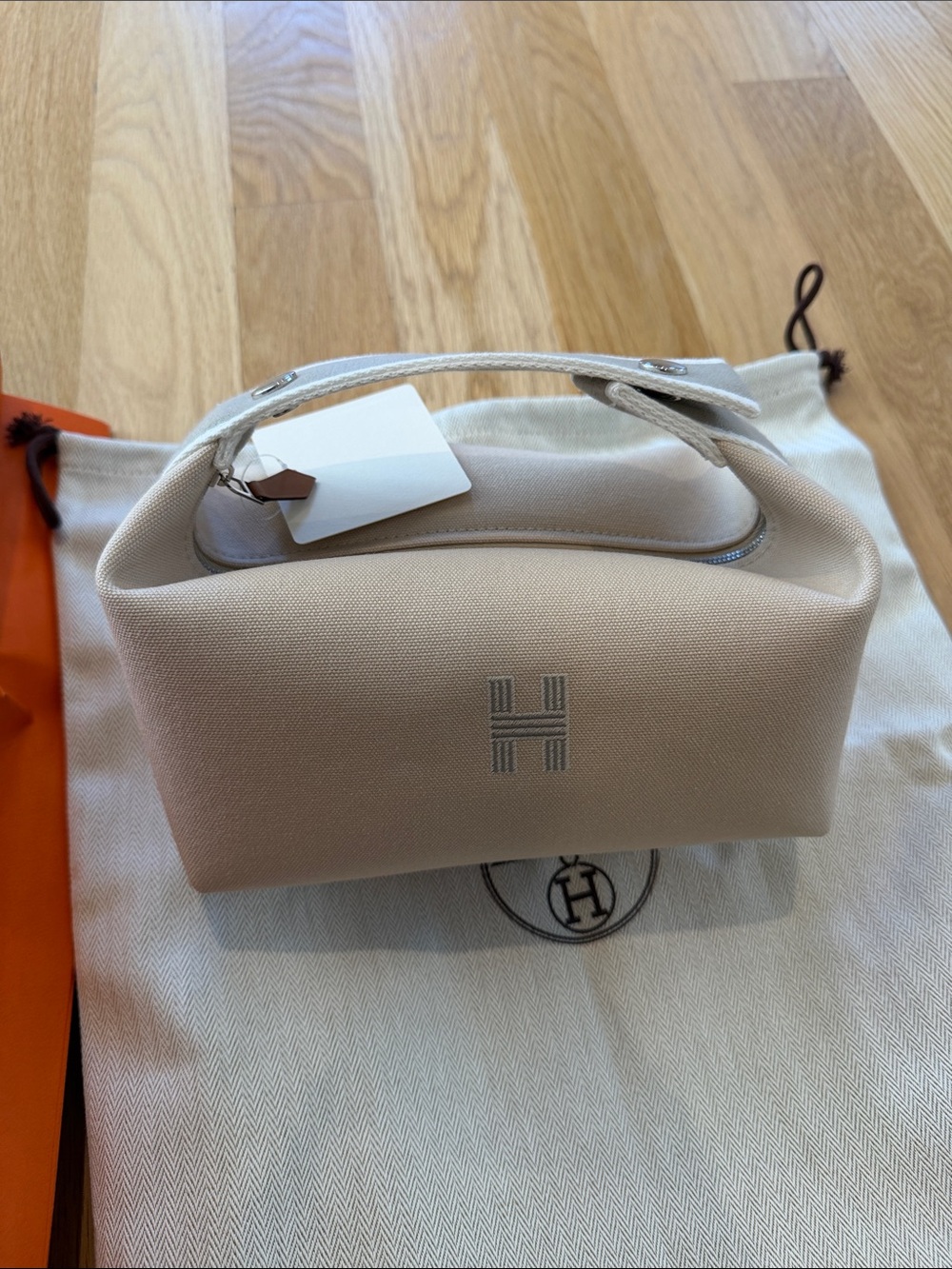 Hermes Neutral Beige Mini Top-Handle Bag NWT
